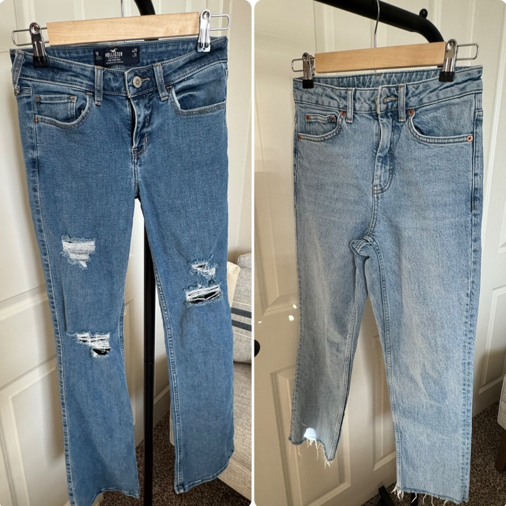 Topshop & Hollister Jeans Bundle – W25 – Straight & Bootcut Styles